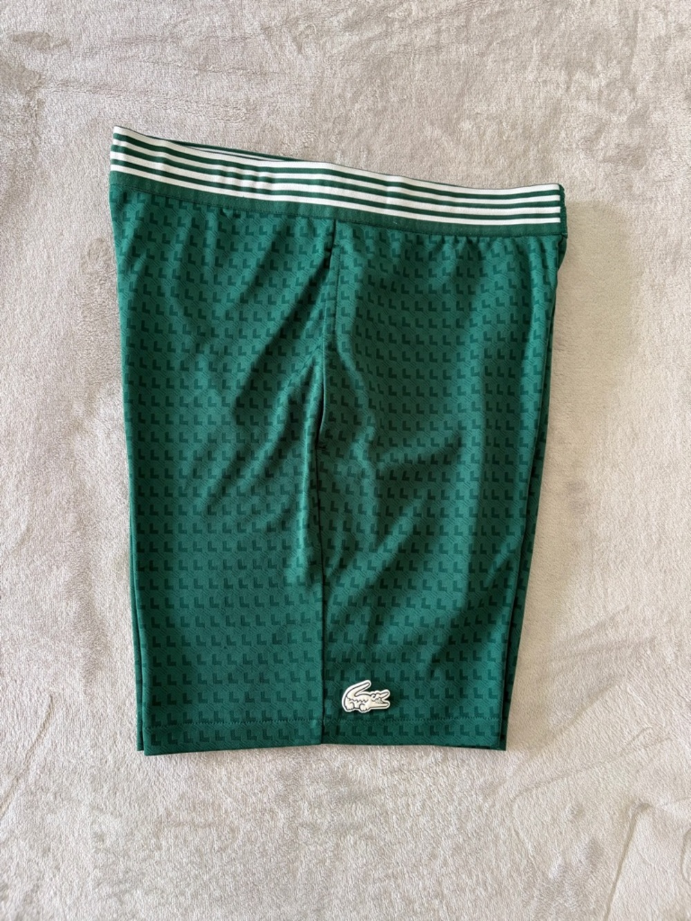 Men's Green Lacoste shorts